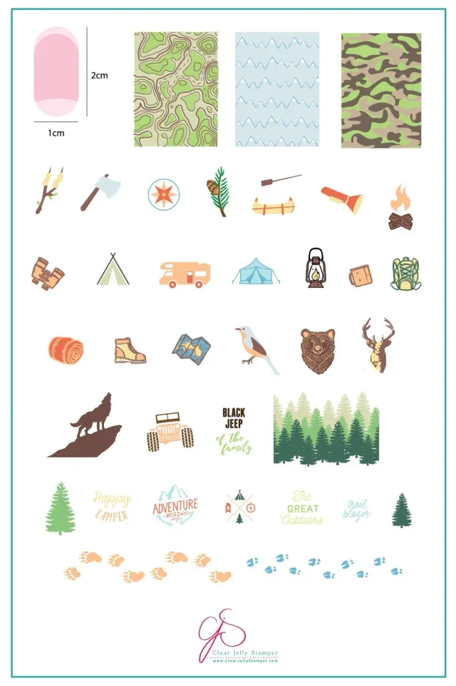 Clear Jelly Stamper Adventure Begins CjS-67 stampingplade outdoor