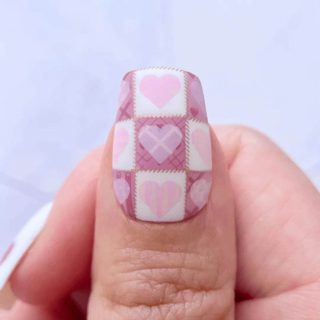 Clear Jelly Stamper CjSV-48 Patchwork Valentine stempelplade hjerter