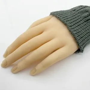 Clear Jelly Stamper Cuffs strikmanchet med blonde beige grå khaki