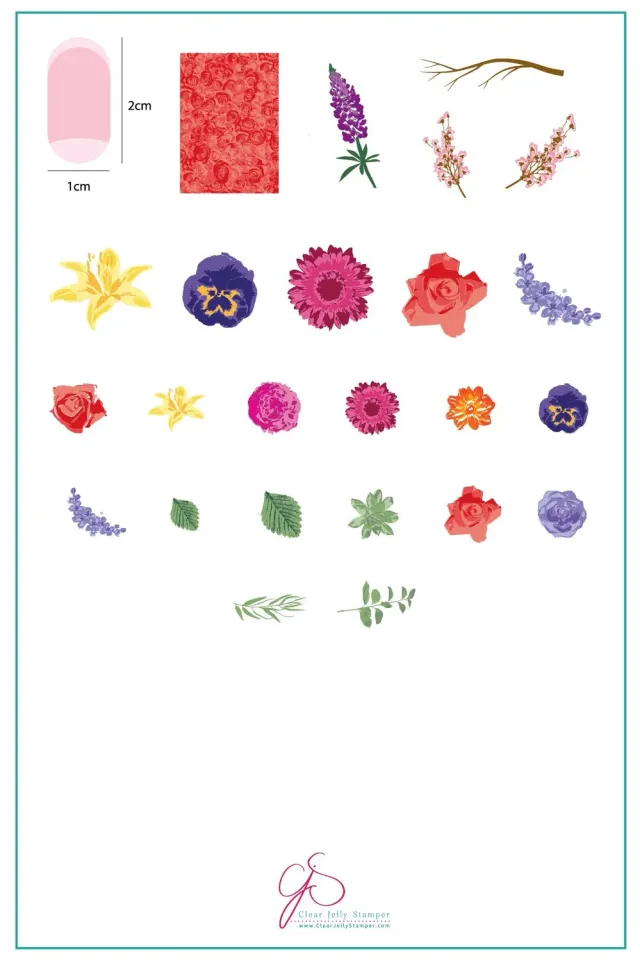Clear Jelly Stamper Roses Floral Garden CjSLC-13 stampingplade