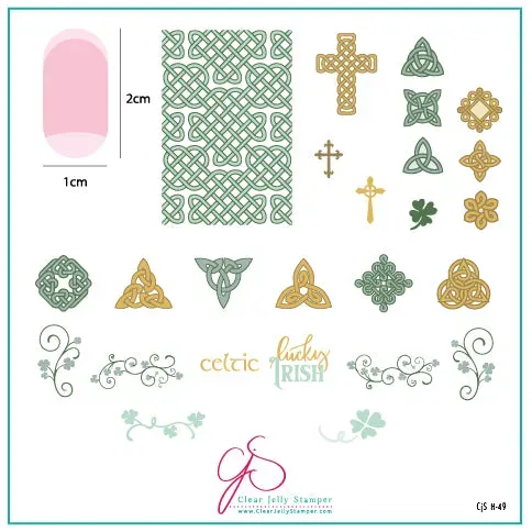Clear Jelly Stamper CjSH-49 Celtic Charm stempelplade