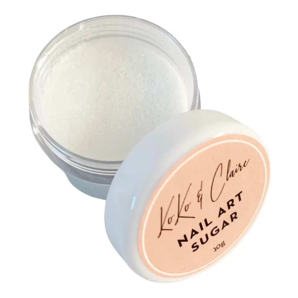 Clear Jelly Stamper Nail Art Sugar negleglimmer hvid 10g