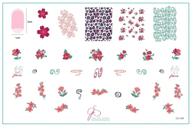 Clear Jelly Stamper CjS-260 stampingplade Flirty Fierce