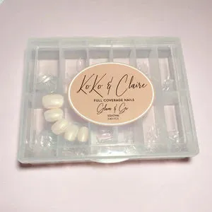 Clear Jelly Stamper Glam & Go kunstige negle squoval 240 stk