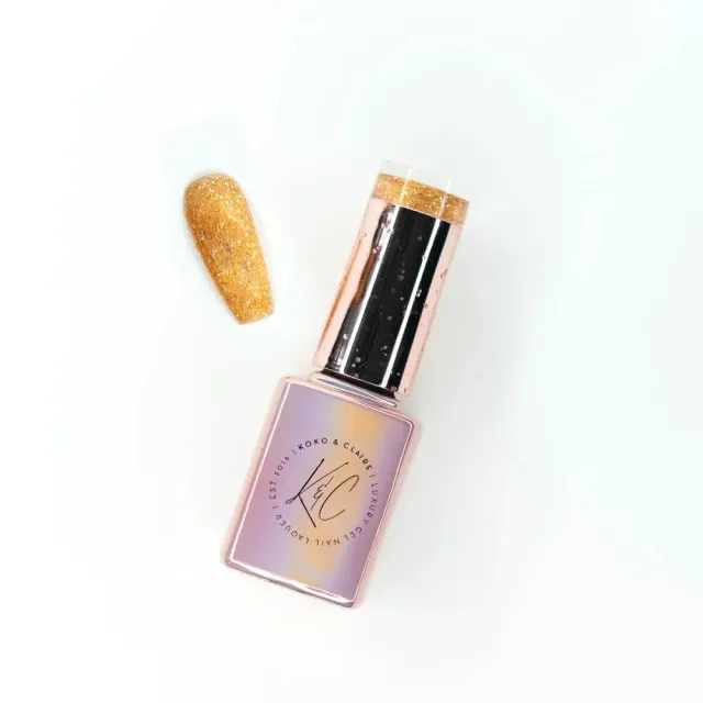 Clear Jelly Stamper KoKo & Claire 036 If Desert Sand Would Shimmer gellak 12 ml guld