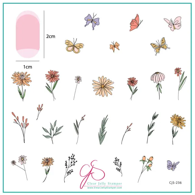 Clear Jelly Stamper Walk Meadow CjS-236 stamping plade eng 8x8