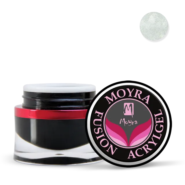 Moyra Fusion Colour Acrylgel 201 White Shell 15 g lugtfri