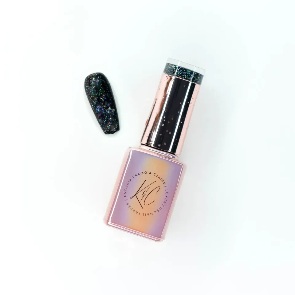 Clear Jelly Stamper KoKo & Claire 031 Midnight Twinkle gellak sort glitter