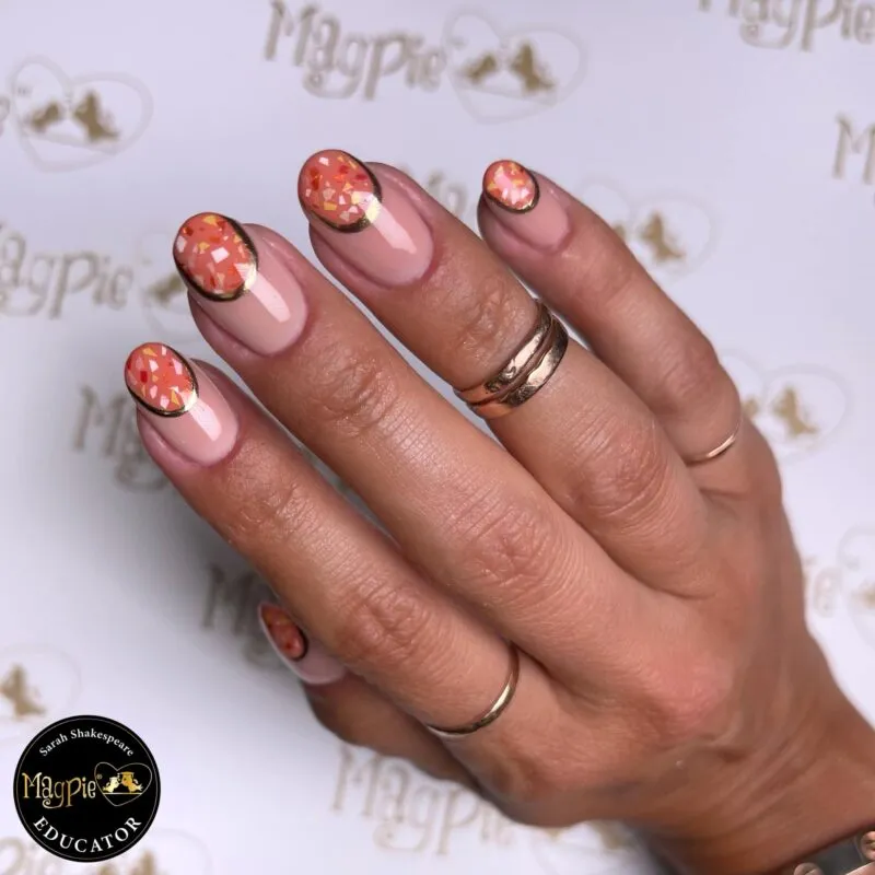 Indigo Nails Phoenix neglitter orange