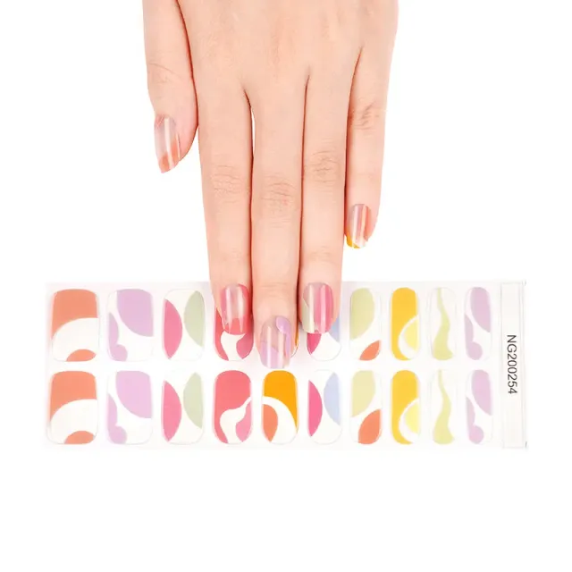 Clear Jelly Stamper Gel-ly Wraps 254 neglewraps abstrakt flerfarvet