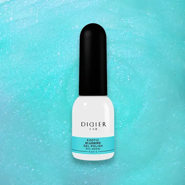 Didier Lab Exotic Bluebird gellak blå shimmer HEMA-fri