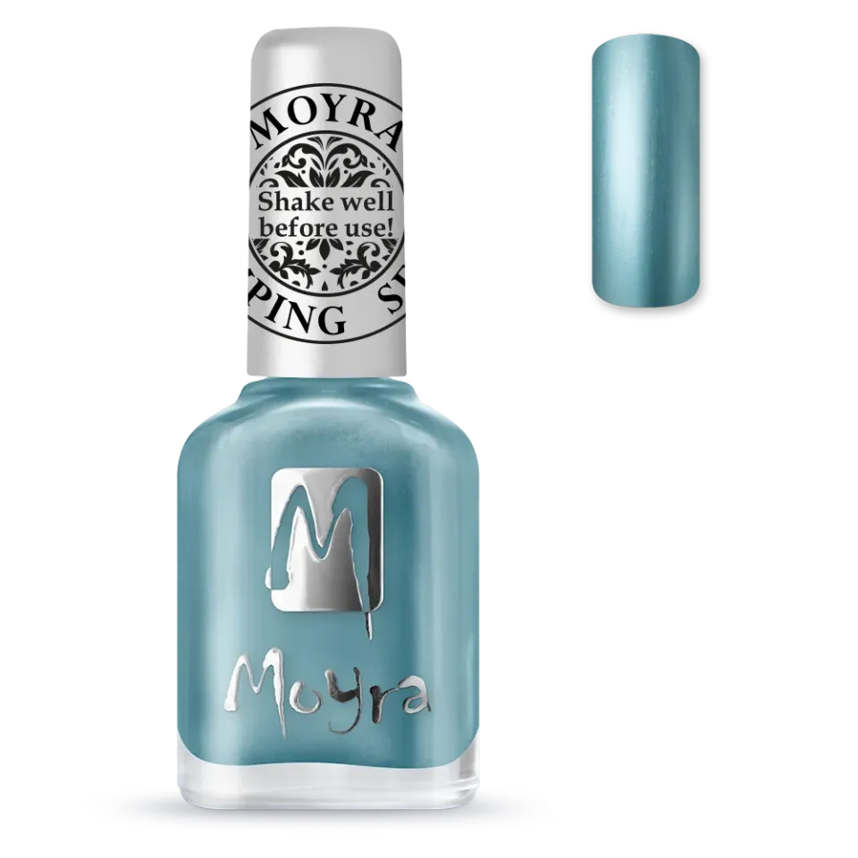 Moyra Stamping SP26 Chrome Blue neglelak 12 ml blå
