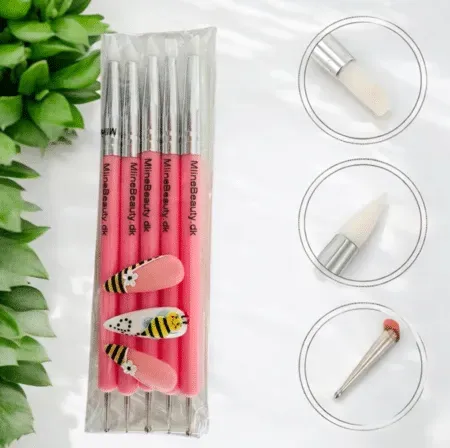 Mline Beauty Dotting Silikone Tools nailart sæt prikker