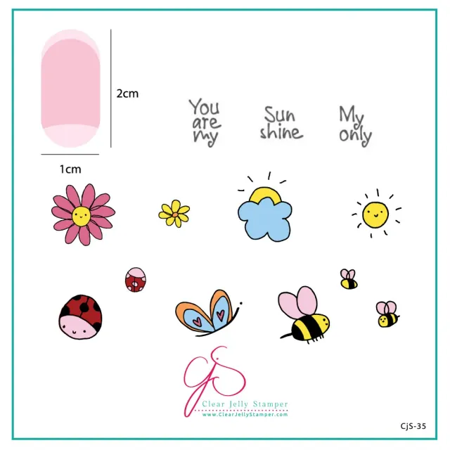 Clear Jelly Stamper SunShine CjS-35 stamping plade 6x6