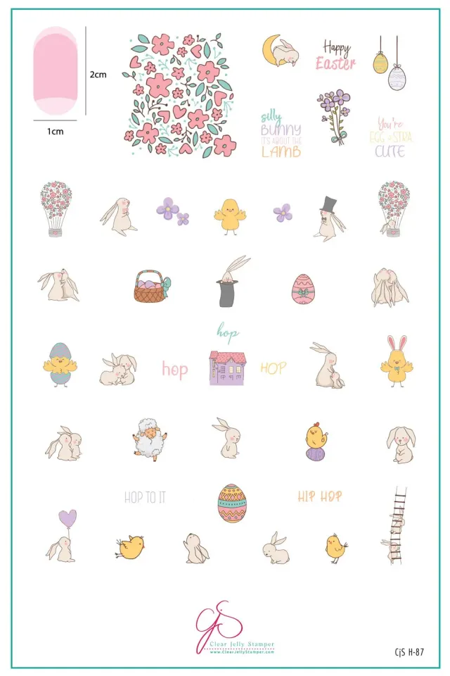 Clear Jelly Stamper Silly Bunny CjSH-87 stamping plade påske