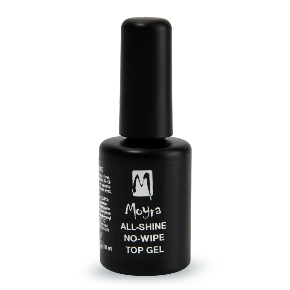 Moyra All-Shine No-Wipe Top Gel topcoat 10 ml HEMA-fri
