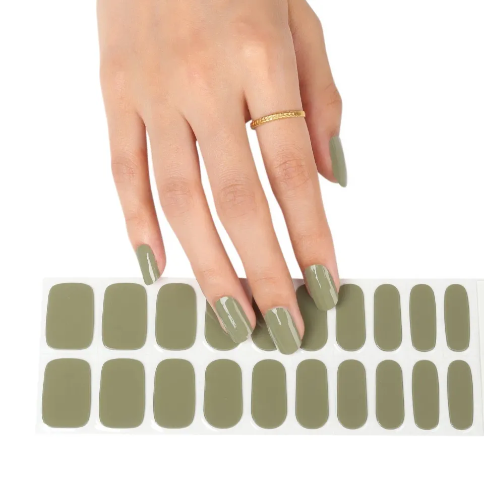 Clear Jelly Stamper Gel-ly Wraps 028 neglewraps grøn 20 stk