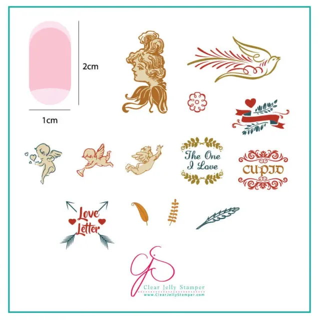 Clear Jelly Stamper CjSV-09 Cupid stampingplade romantisk