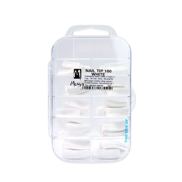 Moyra Tip Box negletips fransk hvid 100 stk
