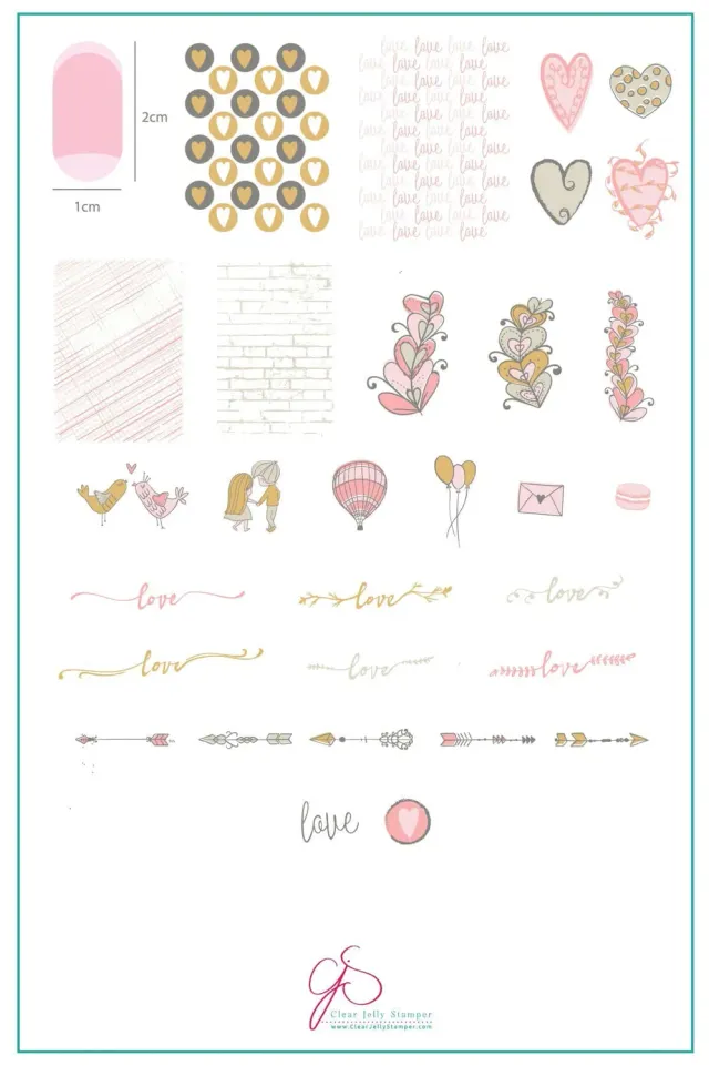 Clear Jelly Stamper My Secret Crush CjSV-17 stampingplade
