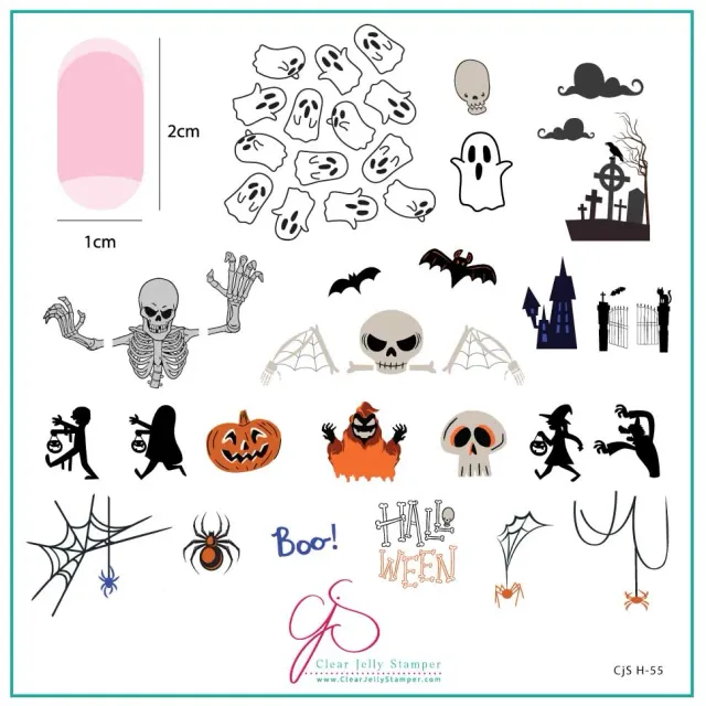 Clear Jelly Stamper Hallo-Ween H-55 stampingplade halloween