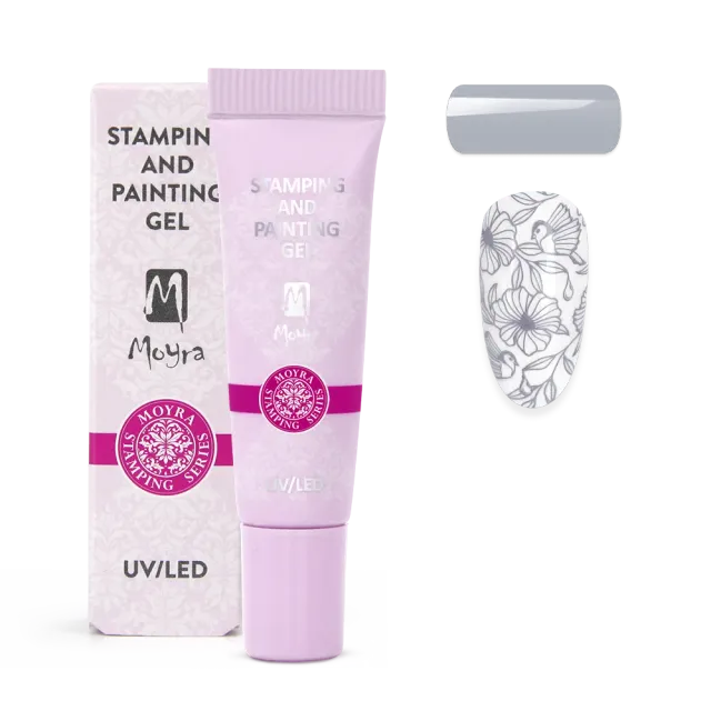 Moyra Stamping and Painting Gel No. 17 Grey stamping gel 7 g grå