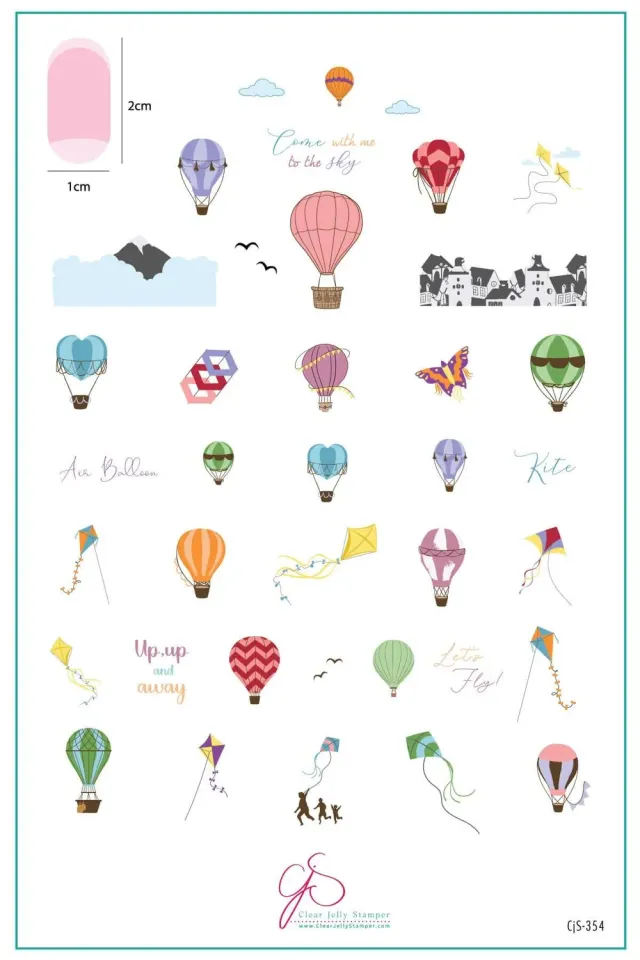 Clear Jelly Stamper CjS-354 Up, Up, and Away stamping plade