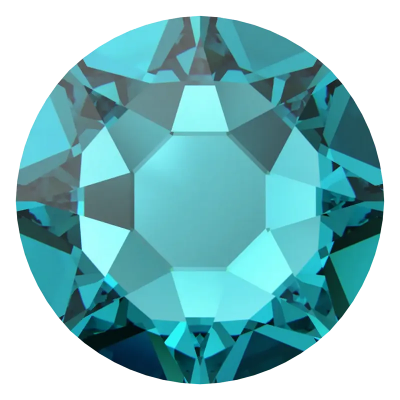 Beautystones Blue Zircon neglekrystaller flat back blå