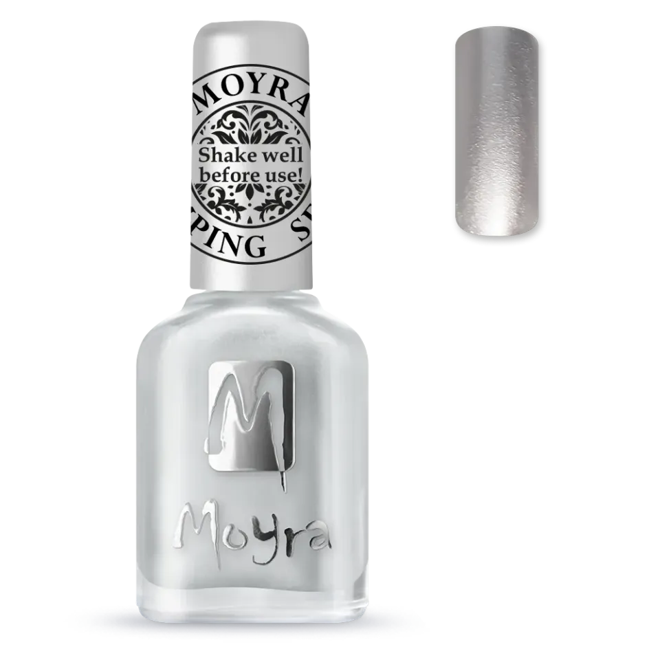 Moyra Stamping SP08 neglelak 12 ml sølv