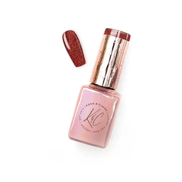 Clear Jelly Stamper KoKo 0401 gellak rød glitter 12ml