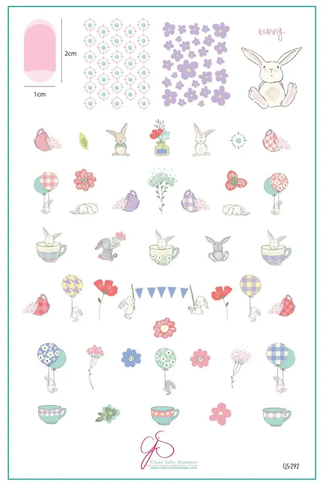 Clear Jelly Stamper CjS-292 Sweet Spring Bunnies stampingplade