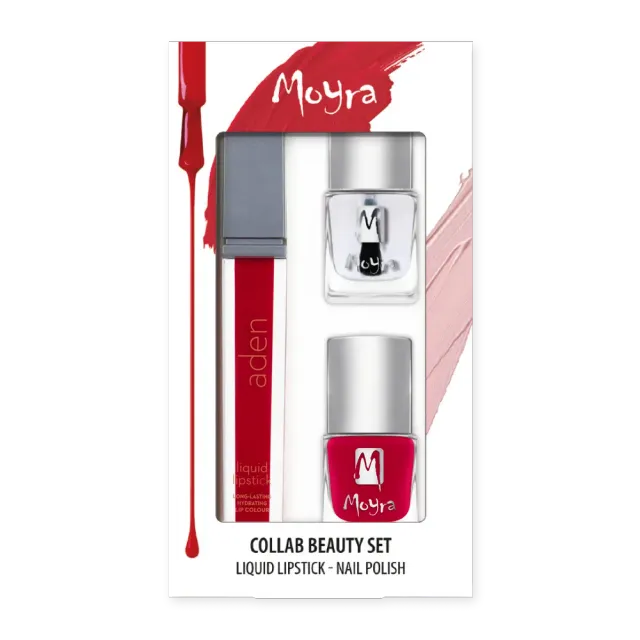 Moyra Collab Beauty Set No. 04 neglelak + læbestift sæt