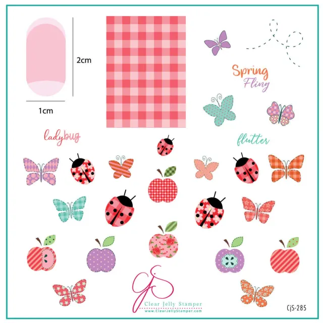 Clear Jelly Stamper Patterned Spring One CJS-285 stampingplade forår
