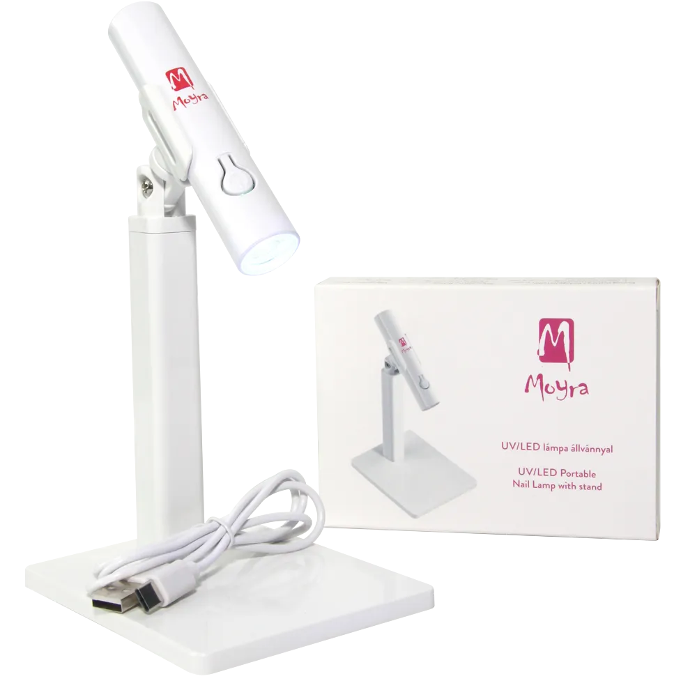 Moyra Portable UV/LED neglelampe hvid med stand