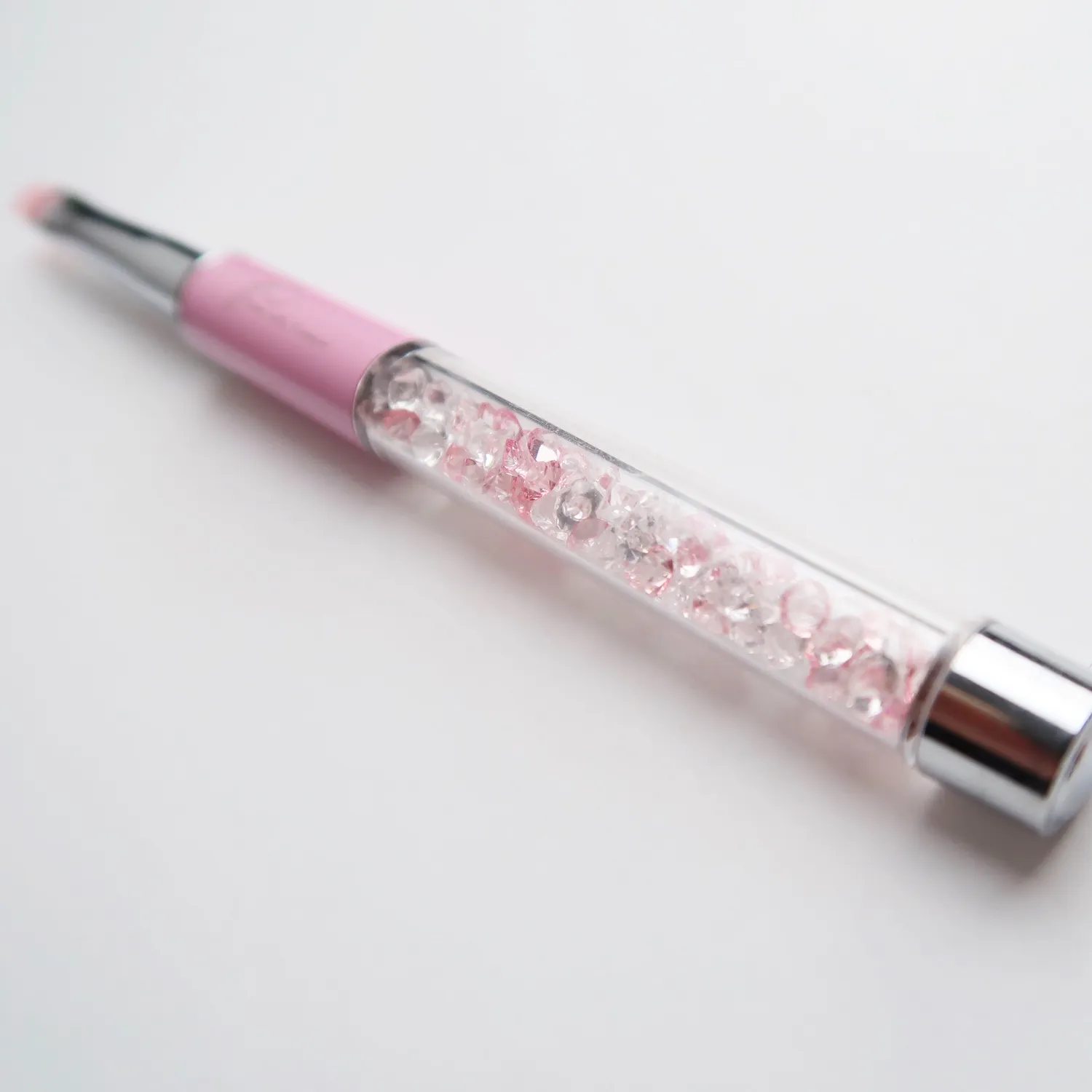 Clear Jelly Stamper Pink Short Bristle rensebørste pink kort