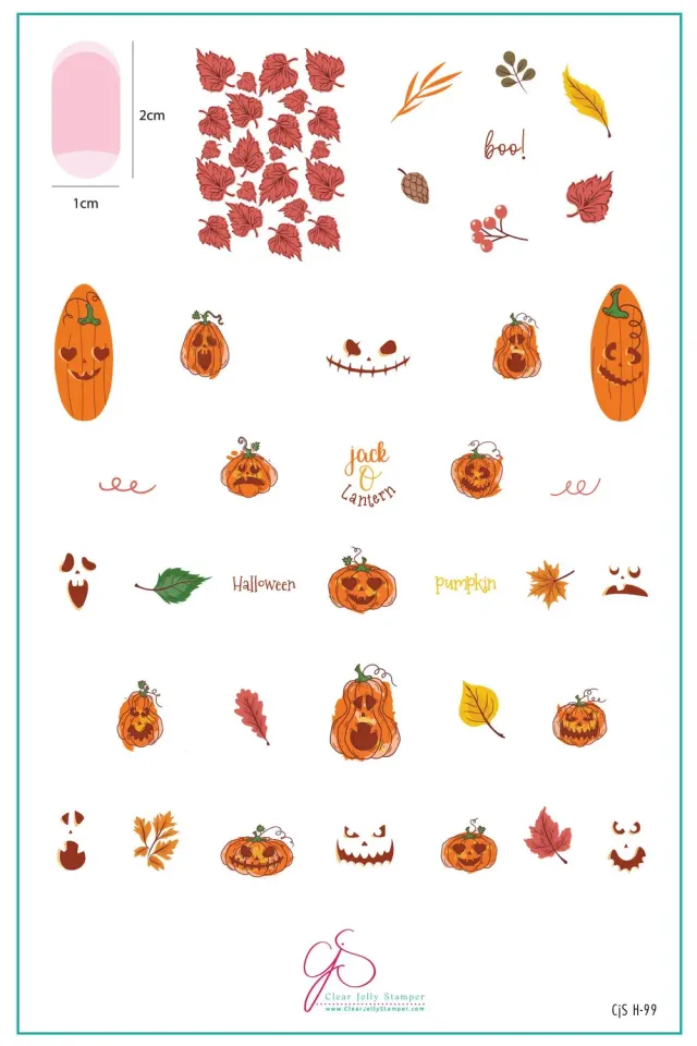 Clear Jelly Stamper CjSH-99 Watercolor Pumpkins stampingplade