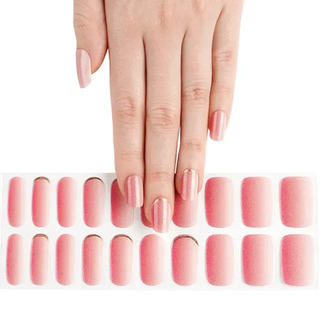 Clear Jelly Stamper Gel-ly Wraps 213 Pink Shimmer gelenegle