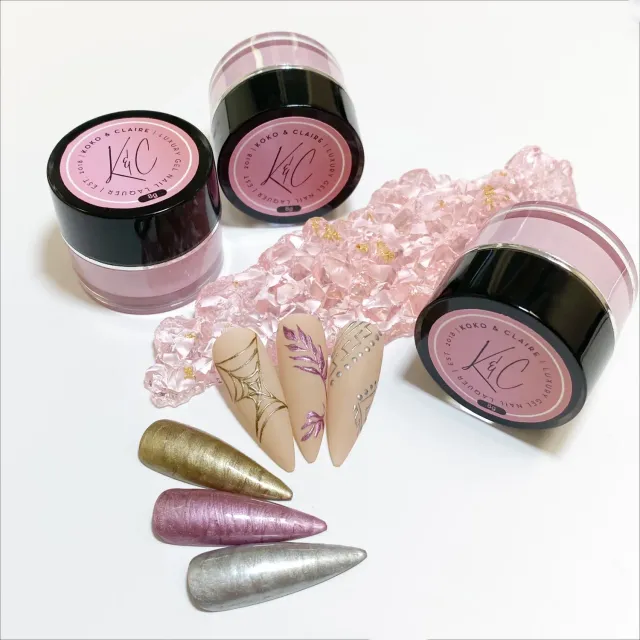 Clear Jelly Stamper Metallic negle gel guld metallisk