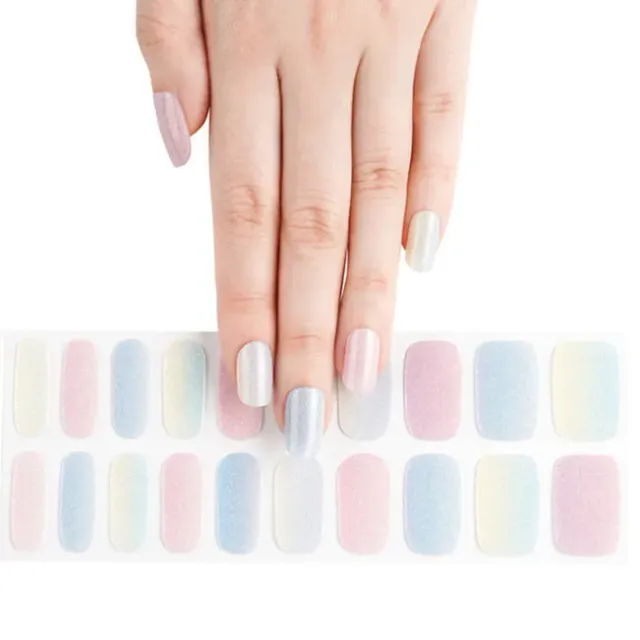Clear Jelly Stamper Gel-ly Wraps 212 negle wraps pastel shimmer