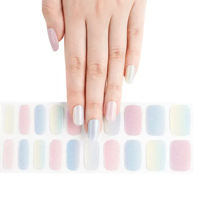 Clear Jelly Stamper Gel-ly Wraps 212 negle wraps pastel shimmer