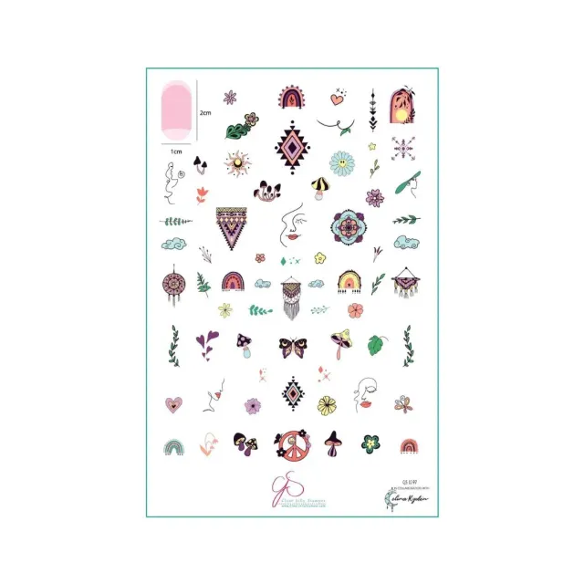 Moonflair Boho Vibes Celina Ryden stempelplade 14x9 cm