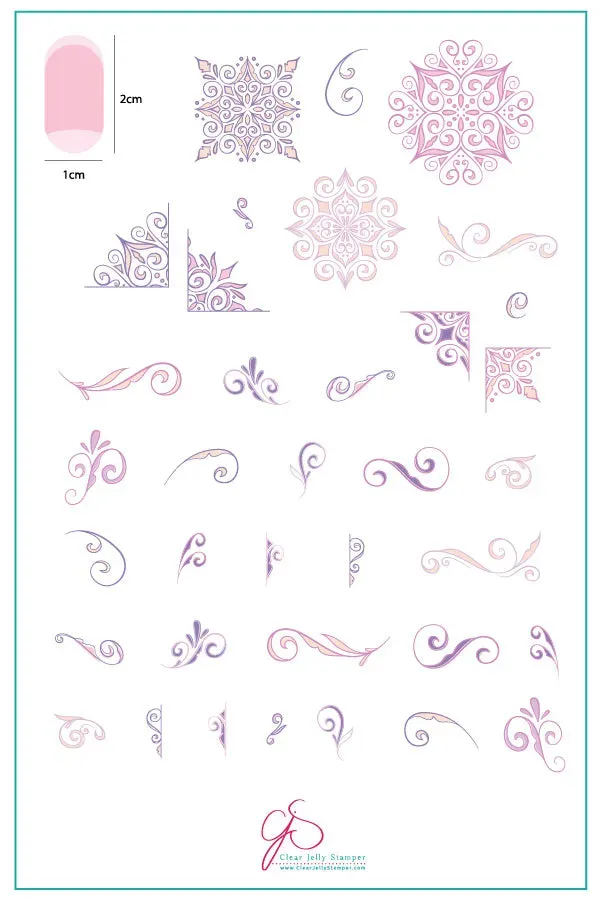 Clear Jelly Stamper Swirl Part Two CjS-134 stempelplade mandala