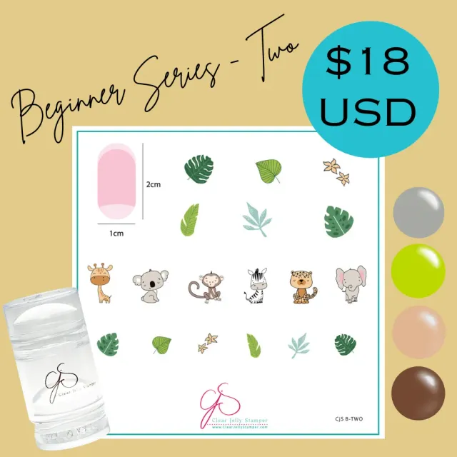 Clear Jelly Stamper Beginner Stamping Kit Two stamping startsæt
