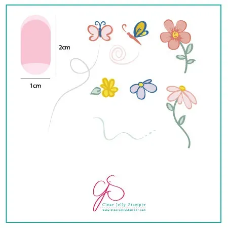 Clear Jelly Stamper CjS-04 Infinite Flower stampingplade 6x6 cm