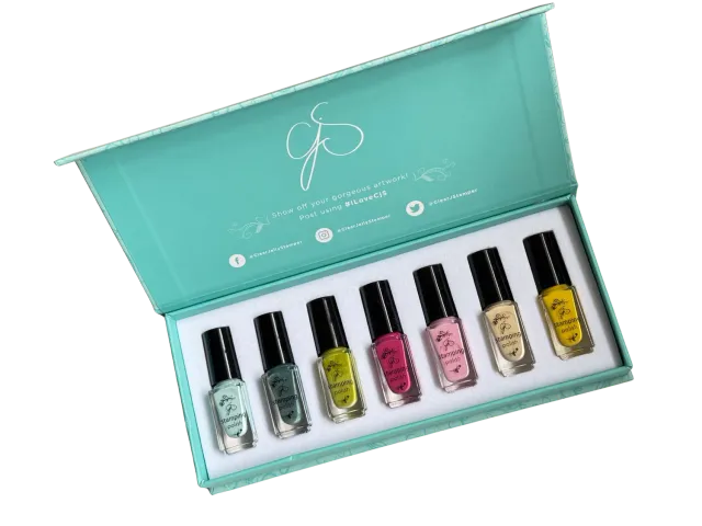 Clear Jelly Stamper Color Me In stampinglak 7 farver