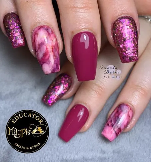 Indigo Nails Beautystones Deep Red Inkie blæk