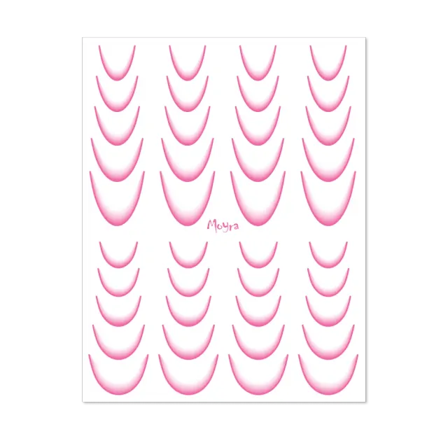 Moyra Watertransfer Ombre No.08 negleklistermærker pink