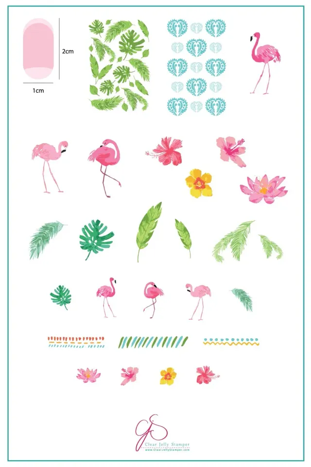 Clear Jelly Stamper Fabulous Flamingo CjS-57 stamping plade
