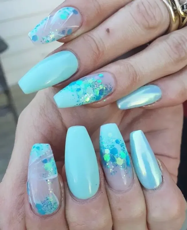 Indigo Nails Beautystones Delilah Hexagons neglepynt sekskantet