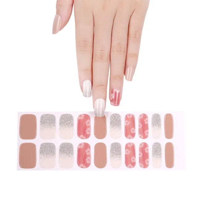 Clear Jelly Stamper Gel-ly Wraps 299 gel wraps blomster shimmer
